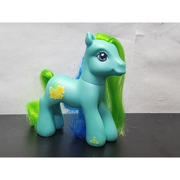 Vintage G3 My Little Pony Tropical Surprise Hasbro 2005 Blue Green Yellow Flower - Picture 8 of 8